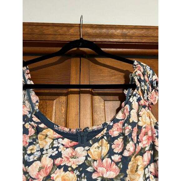 Abercrombie & Fitch Women’s Off-The-Shoulder Linen Floral Corset Mini Dress XL - Picture 3 of 13